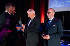 Od lewej: dr J. Zieliński, prof. T. Markowski, prof. M. Orkisz,