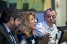 Prof. T. Rogalski podczas spotkania grup roboczych ds. obronności Europejskego Komitetetu Regionów,